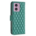 For Motorola Moto G34 5G Diamond Lattice Wallet Flip Leather Phone Case(Green)