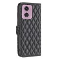 For Motorola Moto G34 5G Diamond Lattice Wallet Flip Leather Phone Case(Black)