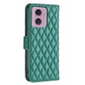 For Motorola Moto G24 Diamond Lattice Wallet Flip Leather Phone Case(Green)