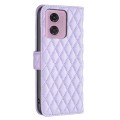 For Motorola Moto G24 Diamond Lattice Wallet Flip Leather Phone Case(Purple)