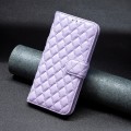 For Motorola Edge 50 Pro 5G Diamond Lattice Wallet Flip Leather Phone Case(Purple)