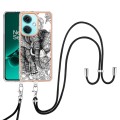 For OnePlus Nord CE3 Electroplating Dual-side IMD Phone Case with Lanyard(Totem Elephant)