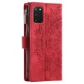 For Samsung Galaxy S20 Multi-Card Totem Zipper Leather Phone Case(Red)