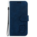 For Infinix Smart 7 HD Little Tiger Embossed Leather Phone Case(Dark Blue)