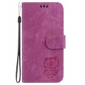 For Infinix Hot 40 / 40 Pro Little Tiger Embossed Leather Phone Case(Rose Red)
