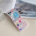 For Samsung Galaxy Z Flip5 Painted Pattern PC Transparent Folding Phone Case(Z32 Registration Card)