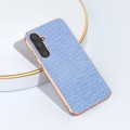 For Samsung Galaxy S23 FE 5G Nano Plating Diamond Texture Phone Case(Blue)