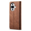 For Huawei nova 12 Pro Denim Texture Leather Phone Case(Brown)