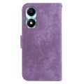 For Honor X5 Plus / Play 40C Little Tiger Embossed Leather Phone Case(Purple)