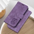 For Tecno Spark 20 Pro Little Tiger Embossed Leather Phone Case(Purple)