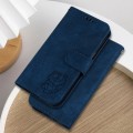 For Tecno Spark 20 Pro Little Tiger Embossed Leather Phone Case(Dark Blue)