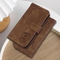 For OPPO A59 5G / A2M Little Tiger Embossed Leather Phone Case(Brown)