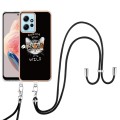 For Xiaomi Redmi Note 12 4G Electroplating Dual-side IMD Phone Case with Lanyard(Natural Growth)