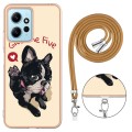 For Xiaomi Redmi Note 12 4G Electroplating Dual-side IMD Phone Case with Lanyard(Lucky Dog)