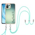 For Xiaomi Mi 11 Lite Electroplating Dual-side IMD Phone Case with Lanyard(Smile)
