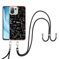 For Xiaomi Mi 11 Lite Electroplating Dual-side IMD Phone Case with Lanyard(Equation)