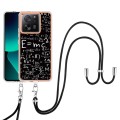 For Xiaomi 13T/13T Pro Electroplating Dual-side IMD Phone Case with Lanyard(Equation)