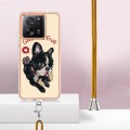For Xiaomi 13T/13T Pro Electroplating Dual-side IMD Phone Case with Lanyard(Lucky Dog)
