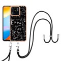 For Xiaomi Redmi 10C Electroplating Dual-side IMD Phone Case with Lanyard(Equation)