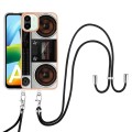 For Xiaomi Redmi A1 Electroplating Dual-side IMD Phone Case with Lanyard(Retro Radio)