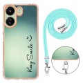 For Xiaomi Redmi 13C 4G Electroplating Dual-side IMD Phone Case with Lanyard(Smile)