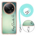 For Xiaomi Redmi A3 Electroplating Dual-side IMD Phone Case with Lanyard(Smile)