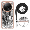For Xiaomi Redmi A3 Electroplating Dual-side IMD Phone Case with Lanyard(Totem Elephant)