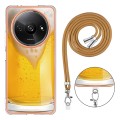 For Xiaomi Redmi A3 Electroplating Dual-side IMD Phone Case with Lanyard(Draft Beer)