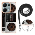 For Xiaomi Redmi Note 13 Pro 4G Global Electroplating Dual-side IMD Phone Case with Lanyard(Retro Ra