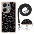 For Xiaomi Poco M6 Pro 4G Electroplating Dual-side IMD Phone Case with Lanyard(Equation)