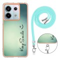 For Xiaomi Redmi Note 13 Pro 5G Global Electroplating Dual-side IMD Phone Case with Lanyard(Smile)