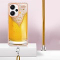 For Xiaomi Redmi Note 13 Pro+ 5G Electroplating Dual-side IMD Phone Case with Lanyard(Draft Beer)