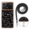 For Xiaomi Poco X6 Pro Electroplating Dual-side IMD Phone Case with Lanyard(Equation)