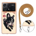 For Xiaomi Redmi K70E Electroplating Dual-side IMD Phone Case with Lanyard(Lucky Dog)