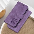 For Realme C67 4G Global Little Tiger Embossed Leather Phone Case(Purple)