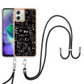 For Motorola Moto G54 Electroplating Dual-side IMD Phone Case with Lanyard(Equation)