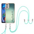 For Motorola Moto E32 4G/E32s Electroplating Dual-side IMD Phone Case with Lanyard(Smile)