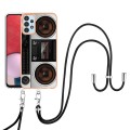 For Samsung Galaxy A14 5G / 4G Electroplating Dual-side IMD Phone Case with Lanyard(Retro Radio)