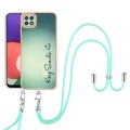 For Samsung Galaxy A22 5G US Version Electroplating Dual-side IMD Phone Case with Lanyard(Smile)