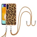 For Samsung Galaxy A23 5G / 4G Electroplating Dual-side IMD Phone Case with Lanyard(Leopard Print)
