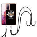 For Samsung Galaxy S20 FE 5G / 4G Electroplating Dual-side IMD Phone Case with Lanyard(Natural Growt