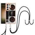 For Samsung Galaxy S24 Ultra 5G Electroplating Dual-side IMD Phone Case with Lanyard(Retro Radio)