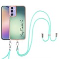 For Samsung Galaxy A15 5G Electroplating Dual-side IMD Phone Case with Lanyard(Smile)