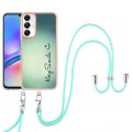 For Samsung Galaxy A05s Electroplating Dual-side IMD Phone Case with Lanyard(Smile)