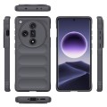 For OPPO Find X7 5G Magic Shield TPU + Flannel Phone Case(Dark Grey)