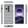 For OPPO Find X7 5G Magic Shield TPU + Flannel Phone Case(Grey)