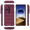 For OPPO Find X7 Ultra 5G Magic Shield TPU + Flannel Phone Case(Wine Red)