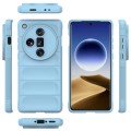 For OPPO Find X7 Ultra 5G Magic Shield TPU + Flannel Phone Case(Light Blue)