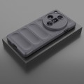 For OPPO Find X7 Ultra 5G Magic Shield TPU + Flannel Phone Case(Dark Grey)