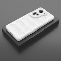 For OPPO Reno11 5G Global Magic Shield TPU + Flannel Phone Case(White)